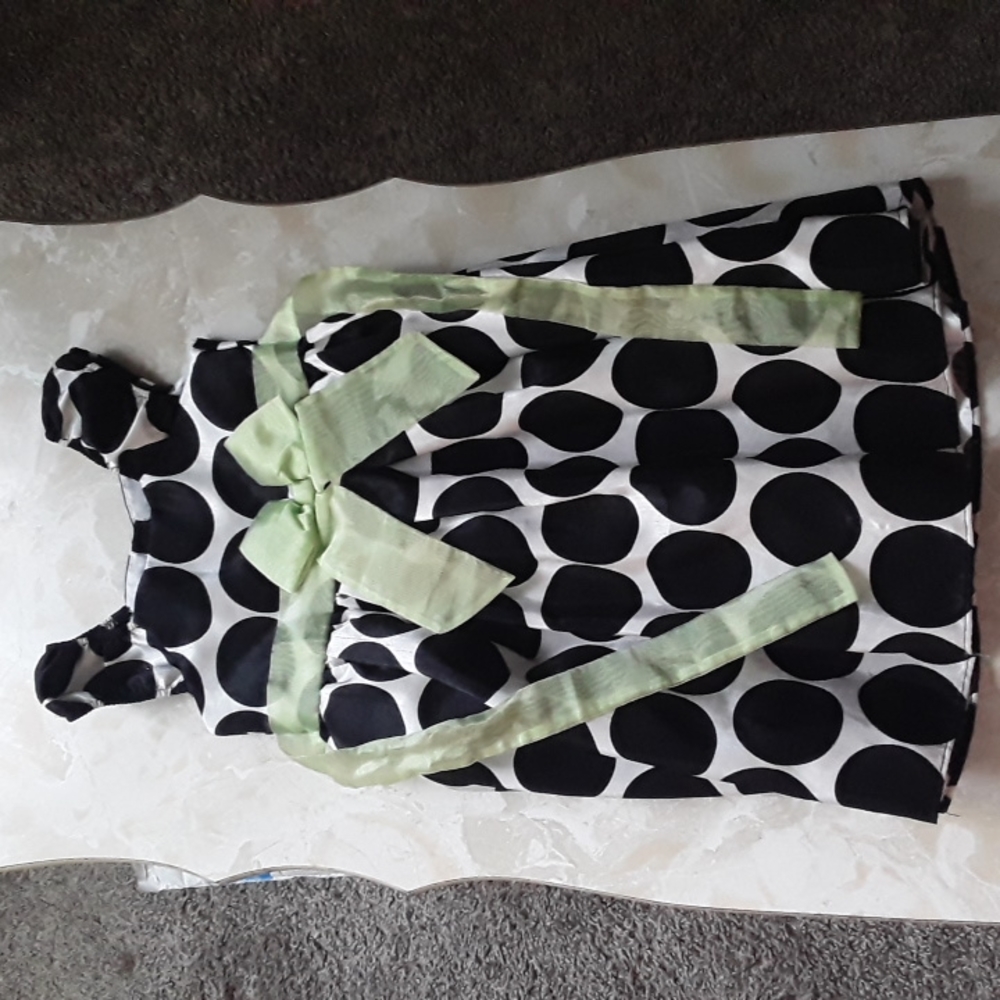 Cherokee size 4 black and white polka dot dress